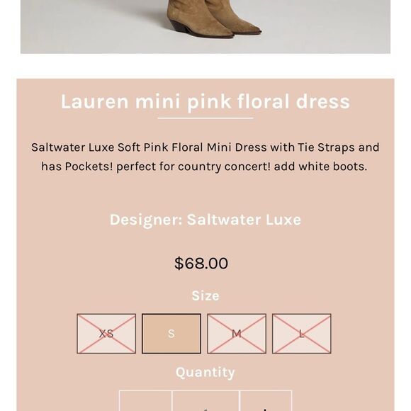 Lauren Mini Pink Floral Dress - Picture 4 of 12